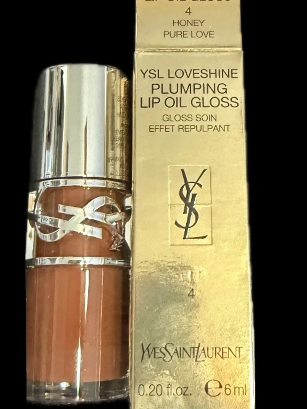 YSL 4 PURE HONEY LOVE LOVESHINE PLUMPING LIP OIL GLOSS NEW FULLSZ